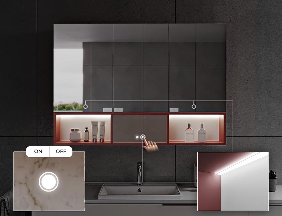 Led-verlichting van de uitsparingen
