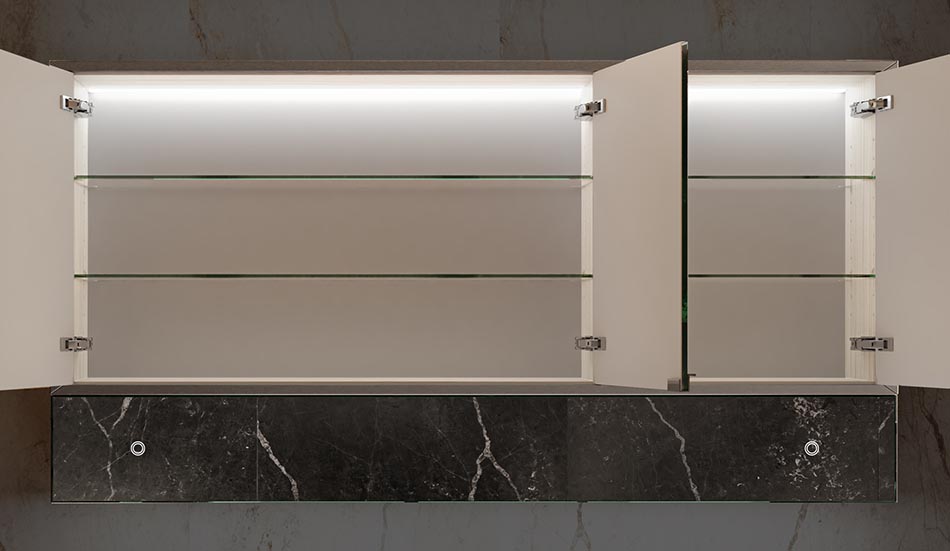 Lily LED-kast met intelligente spiegel en Bluetooth-functie | ARTFORMA