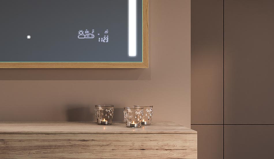 Loft-spiegel met zwart frame voor moderne en minimalistische badkamers | ARTFORMA