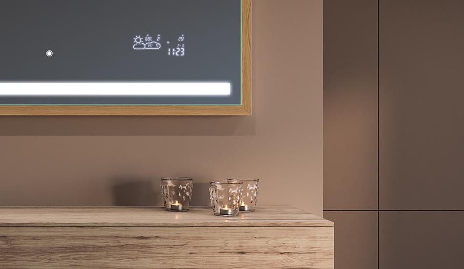 Loft-spiegel met zwart frame voor moderne en minimalistische badkamers | ARTFORMA