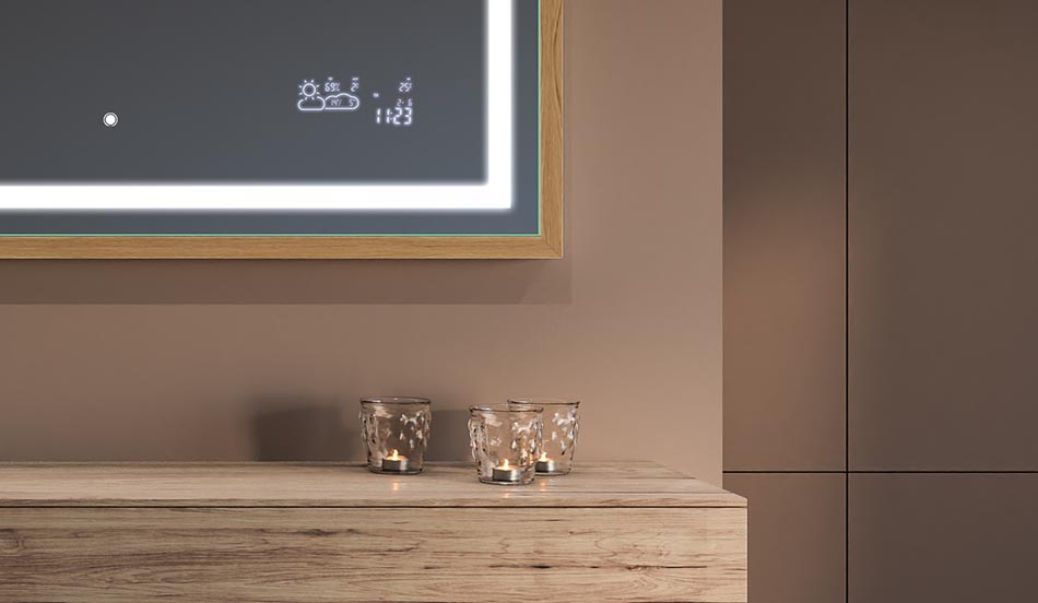 Loft-spiegel met zwart frame voor moderne en minimalistische badkamers | ARTFORMA