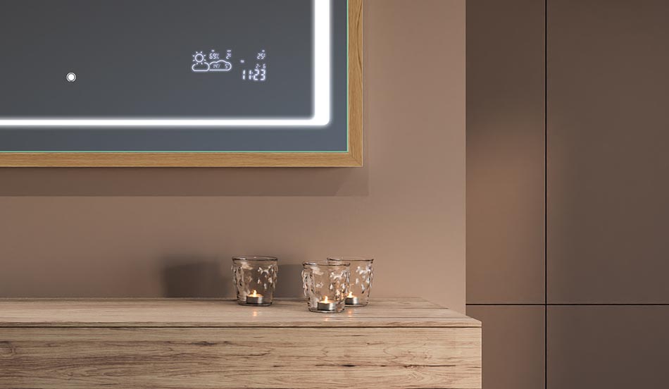 Loft-spiegel met zwart frame voor moderne en minimalistische badkamers | ARTFORMA