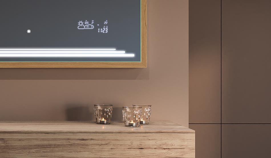 Loft-spiegel met zwart frame voor moderne en minimalistische badkamers | ARTFORMA