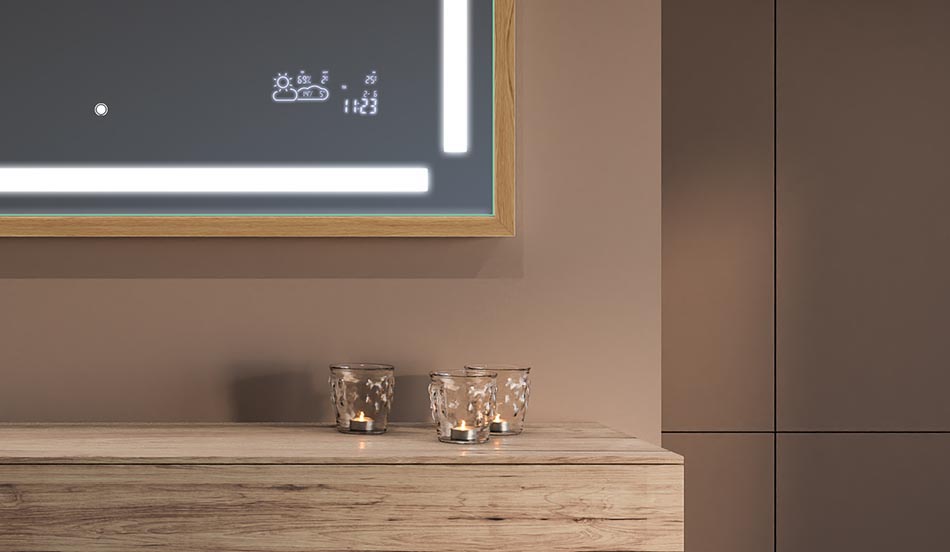 Loft-spiegel met zwart frame voor moderne en minimalistische badkamers | ARTFORMA