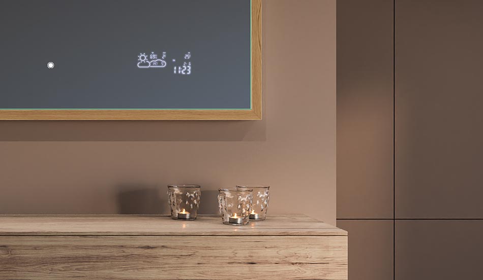 Loft-spiegel met zwart frame voor moderne en minimalistische badkamers | ARTFORMA