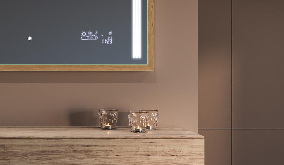 Loft-spiegel met zwart frame voor moderne en minimalistische badkamers | ARTFORMA