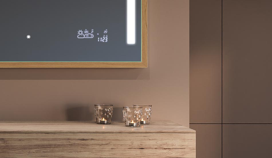 Loft-spiegel met zwart frame voor moderne en minimalistische badkamers | ARTFORMA