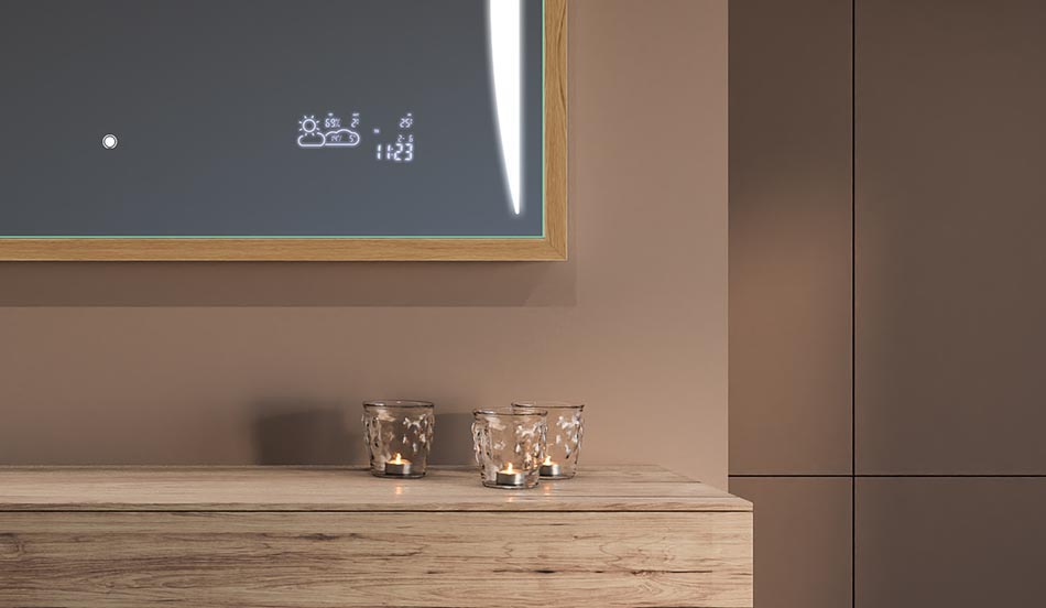 Loft-spiegel met zwart frame voor moderne en minimalistische badkamers | ARTFORMA