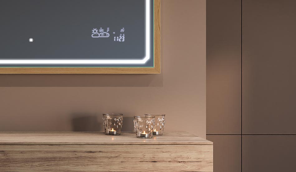 Loft-spiegel met zwart frame voor moderne en minimalistische badkamers | ARTFORMA