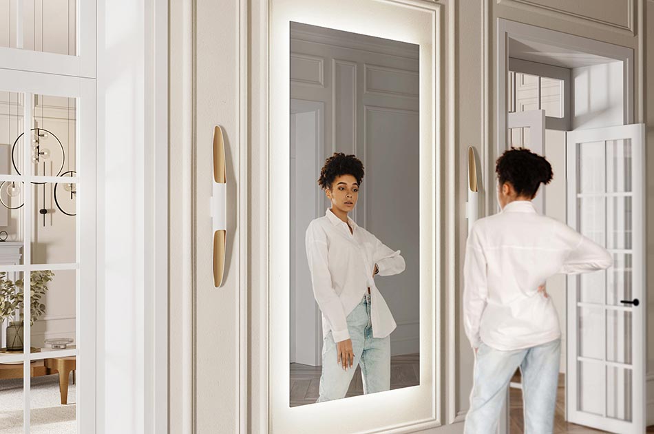 De meest sublieme spiegels in onze collectie zijn gladde, transparante ruiten zonder lijst. De delicate vormen van de spiegel zullen lichtheid brengen in elke badkamer, en dankzij hun decoratieve karakter zult u een unieke sfeer creëren in uw badkamer. Fancy LED-verlichting laat een gloed achter op de muur, waardoor de spiegel op een verbluffende manier wordt belicht.