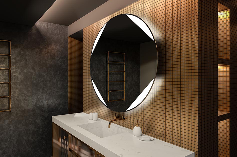 Ronde LED-spiegel met achtergrondverlichting, ideaal voor sfeervolle interieurs | ARTFORMA