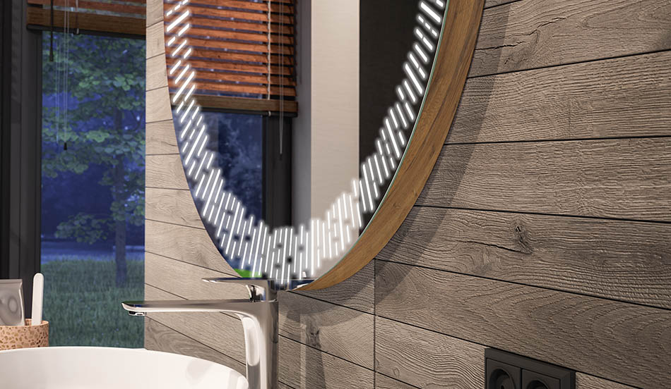 Ronde LED-spiegel met sfeervol effect en elegant diffuus licht | ARTFORMA