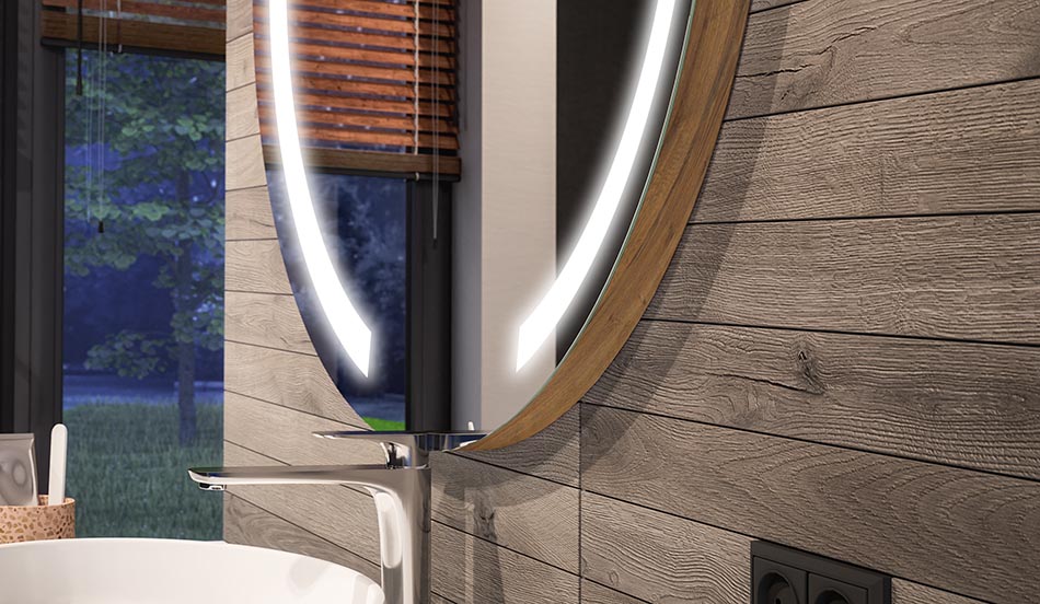 Ronde LED-spiegel met sfeervol effect en elegant diffuus licht | ARTFORMA