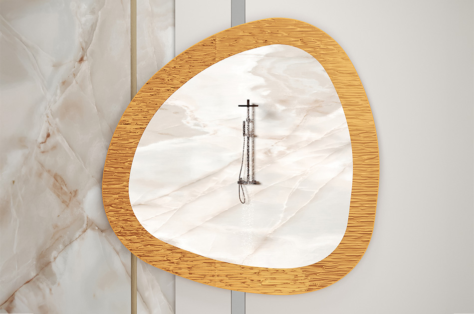 Kies de kleur van de metalen lijst van de spiegel die bij uw interieur past