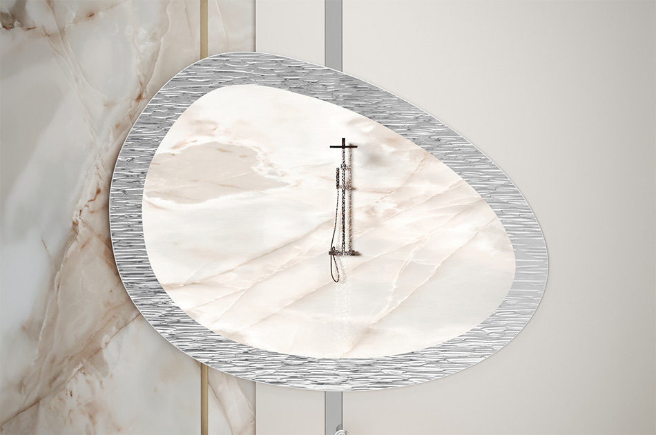 Kies de kleur van de metalen lijst van de spiegel die bij uw interieur past