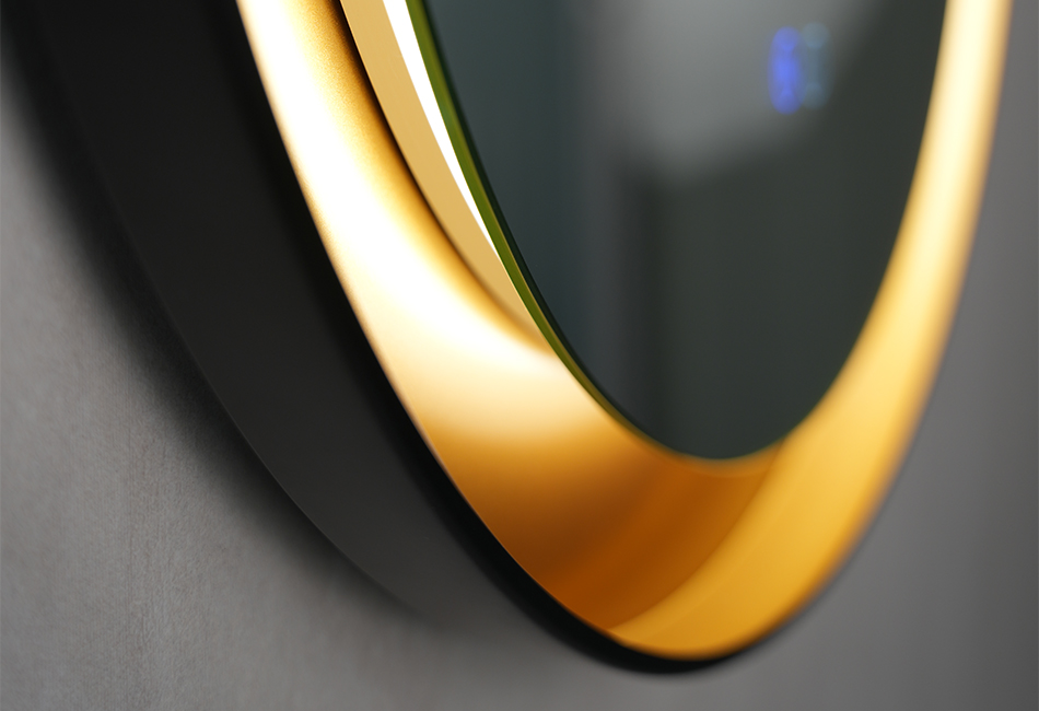 Spiegel in zwart metalen frame