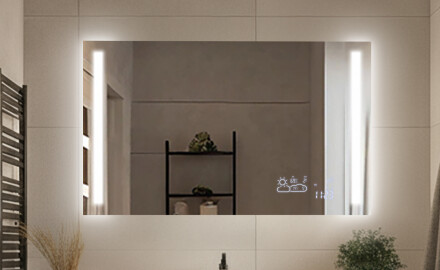 Rechthoekige klassieke spiegels met verlichting
