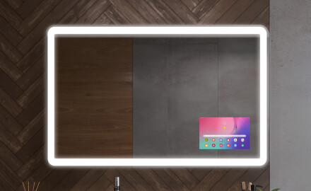 Afgeronde spiegels met een decoratieve afdekking