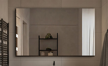 Spiegels met een decoratieve afdekking zonder verlichting