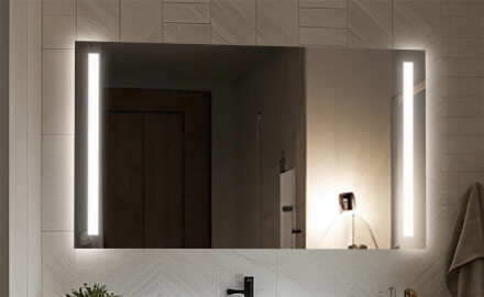 Rechthoekige spiegels op batterijen