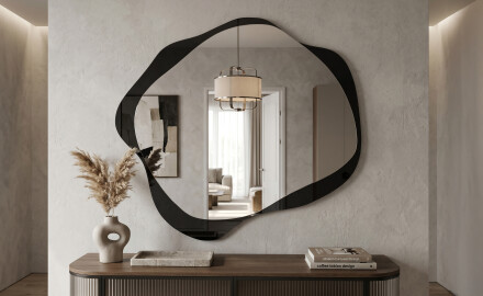 Spiegel met decoratief Lacobel-glas