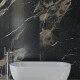 Geglazuurd vloertegels 60x120 zwart met gouden aders, glanzend, gerectificeerd A4H109 Pierre Black #7