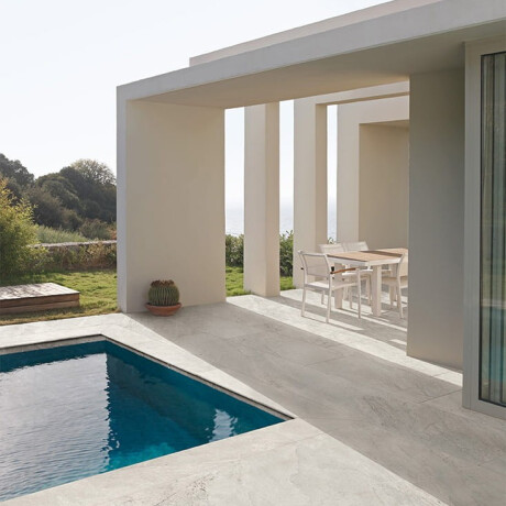 Geglazuurd vloertegels 120x120 cm, lichtgrijs, steenlook, mat, A4H1126 Agathos White #7