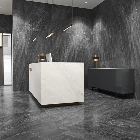 Geglazuurd vloertegels 120x280 cm, antraciet, steenlook, mat, A4H1137 Agathos Anthracite #3