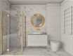 Geglazuurd vloertegels 60x120 cm, wit met gouden aders, mat, gerectificeerd, A4H116 Varenna