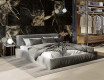 Geglazuurd vloertegels Pierre Black 120x120 cm, zwart glanzend met gouden aders, gerectificeerd A4H197