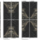Grootformaat porseleinen vloertegel 120x280 cm, Bookmatch, zwart glanzend met gouden aders, gerectificeerd, A4H203 Pierre Black #3