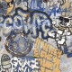 Geglazuurd vloertegels 120x280 cm, matgrijs, gerectificeerd A4H248 City Graffiti Grey #1