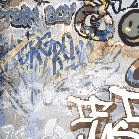Geglazuurd vloertegels 120x280 cm, matgrijs, gerectificeerd A4H248 City Graffiti Grey #3