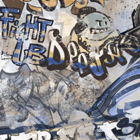 Geglazuurd vloertegels 120x280 cm, matgrijs, gerectificeerd A4H248 City Graffiti Grey #5