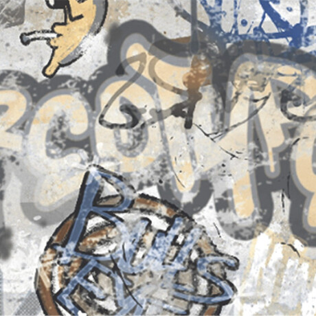 Geglazuurd vloertegels 120x280 cm, matgrijs, gerectificeerd A4H248 City Graffiti Grey #7