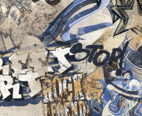 Geglazuurde vloertegels, grootformaat 120x280 cm, mat beige, gerectificeerd A4H255 City Graffiti Beige
