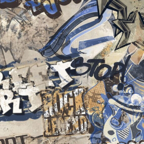 Geglazuurde vloertegels, grootformaat 120x280 cm, mat beige, gerectificeerd A4H255 City Graffiti Beige #2