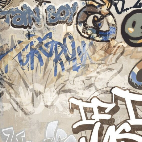 Geglazuurde vloertegels, grootformaat 120x280 cm, mat beige, gerectificeerd A4H255 City Graffiti Beige #4