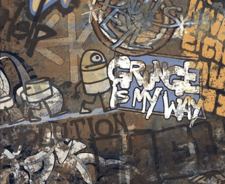 Geglazuurde vloertegels, grootformaat 120x280 cm, mat, gerectificeerd A4H262 City Graffiti Multicolor