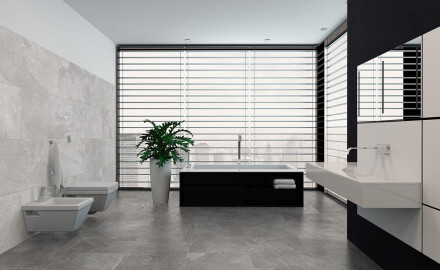 Gres-tegel 60x120 cm, steenwit mat, A4H291 Lop White