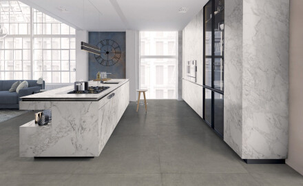 Geglazuurd vloertegels 60x120 cm, mat betongrijs, gerectificeerd A4H322 Massive Davy