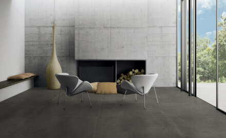 Geglazuurd vloertegels 60x120 cm, donkergrijs beton, mat, gerectificeerd A4H327 Massive Dimgray