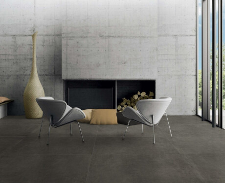 Geglazuurd vloertegels 60x120 cm, donkergrijs beton, mat, gerectificeerd A4H327 Massive Dimgray
