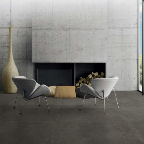 Geglazuurd vloertegels 60x120 cm, donkergrijs beton, mat, gerectificeerd A4H327 Massive Dimgray #1