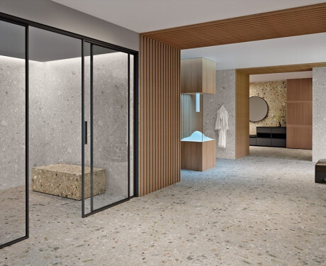 Geglazuurd vloertegels 120x280 cm, beige, terrazzo, mat, gerectificeerd, A4H406 Ceppo Di Gre Warm