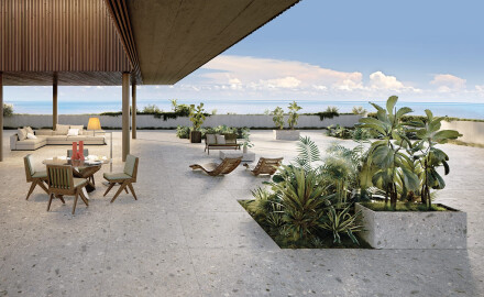 Geglazuurd vloertegels 120x280 cm, grijs terrazzo, mat, gerectificeerd A4H416 Ceppo Di Gre Multi