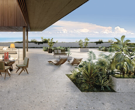 Geglazuurd vloertegels 120x280 cm, grijs terrazzo, mat, gerectificeerd A4H416 Ceppo Di Gre Multi