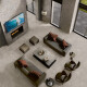 Geglazuurd vloertegels 60x120 cm, lichtgrijs mat, gerectificeerd A4H418 Terrazzo Ceppo Di Gre Multi #17
