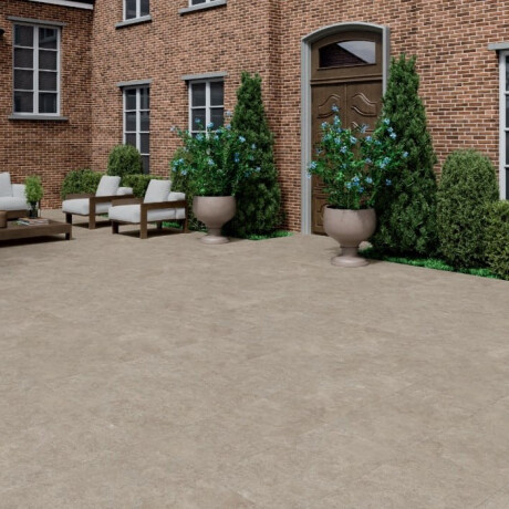 Vloertegels 100x100, travertijn, dwarsgesneden, mat, grijs-beige taupe A4H499 Chrono Stone #3