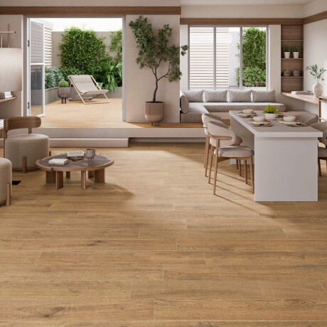 Houtlook-vloertegels 23x120 in de kleur mat amberkleurig eiken, A4H504 Amberly Oak #3